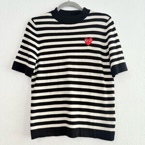 Comme des‎ Garcon Wool Silk Cashmere Knit Short Sleeve Top Size L